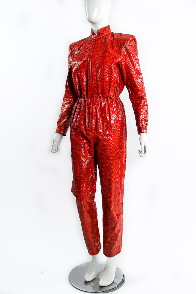 Vintage Whipsnake Moto Jumpsuit on mannequin angle at Recess Los Angeles