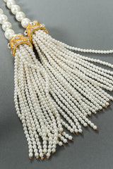 Vintage Pearl Bead Tassel Wrap Lariat tassel beads @ Recess Los Angeles