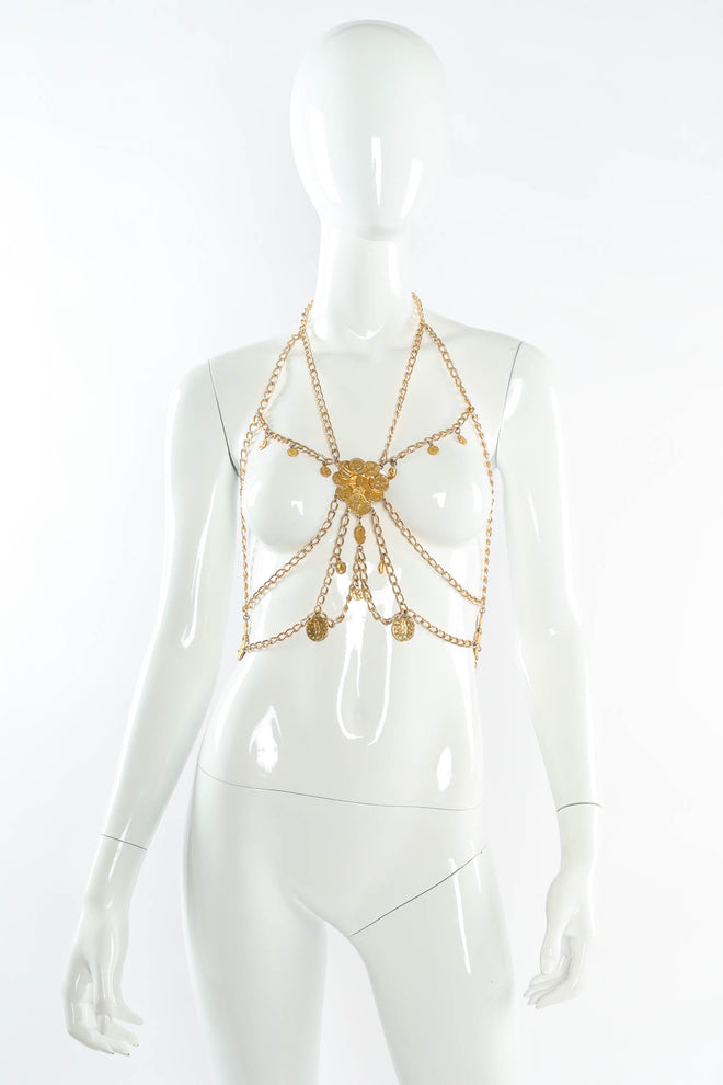 Vintage Coin Cluster Body Harness Vest mannequin front @ Recess Los Angeles
