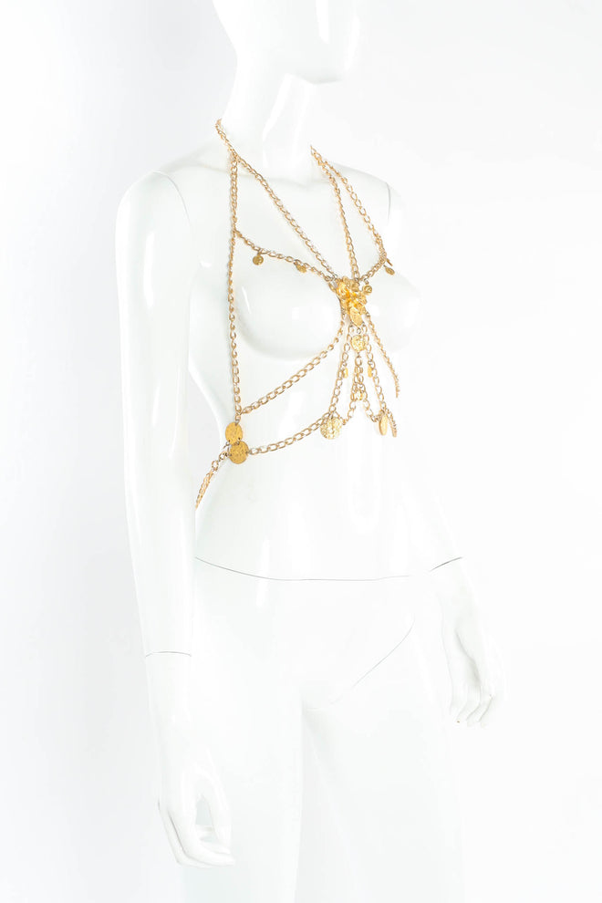 Vintage Coin Cluster Body Harness Vest mannequin angle @ Recess Los Angeles