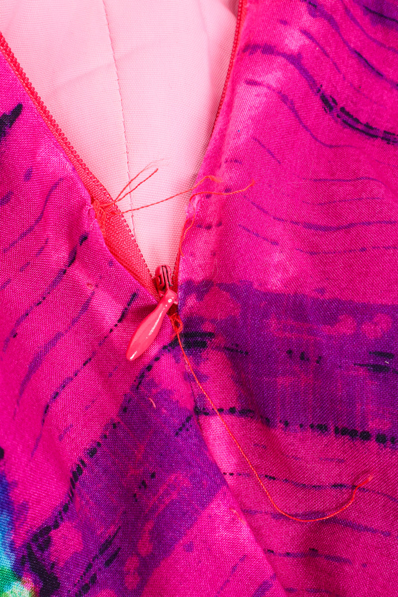 Vintage Tie Dye Print Palazzo Jumpsuit back zip stitch at Recess Los Angeles