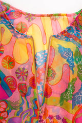 Vintage Geometric Floral Caftan zipper detail @ Recess LA