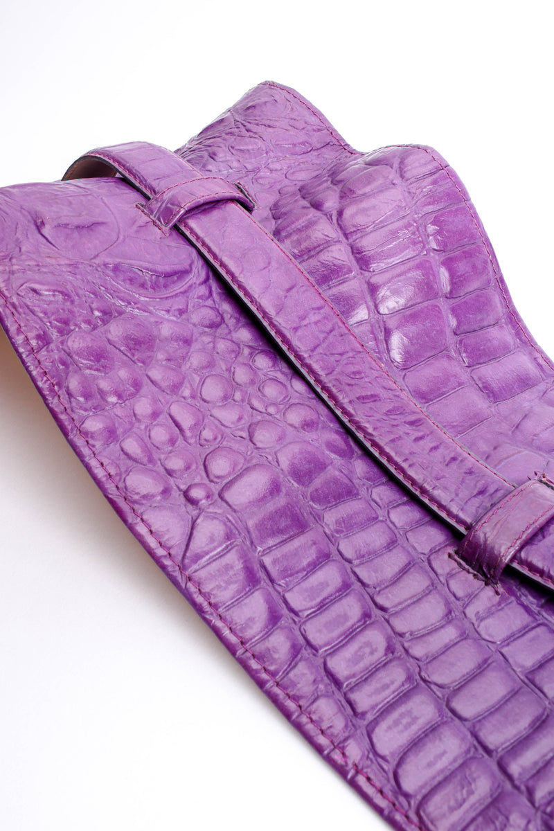 xVintage Crocodile Corset Waist Belt leather close up @ Recess LA