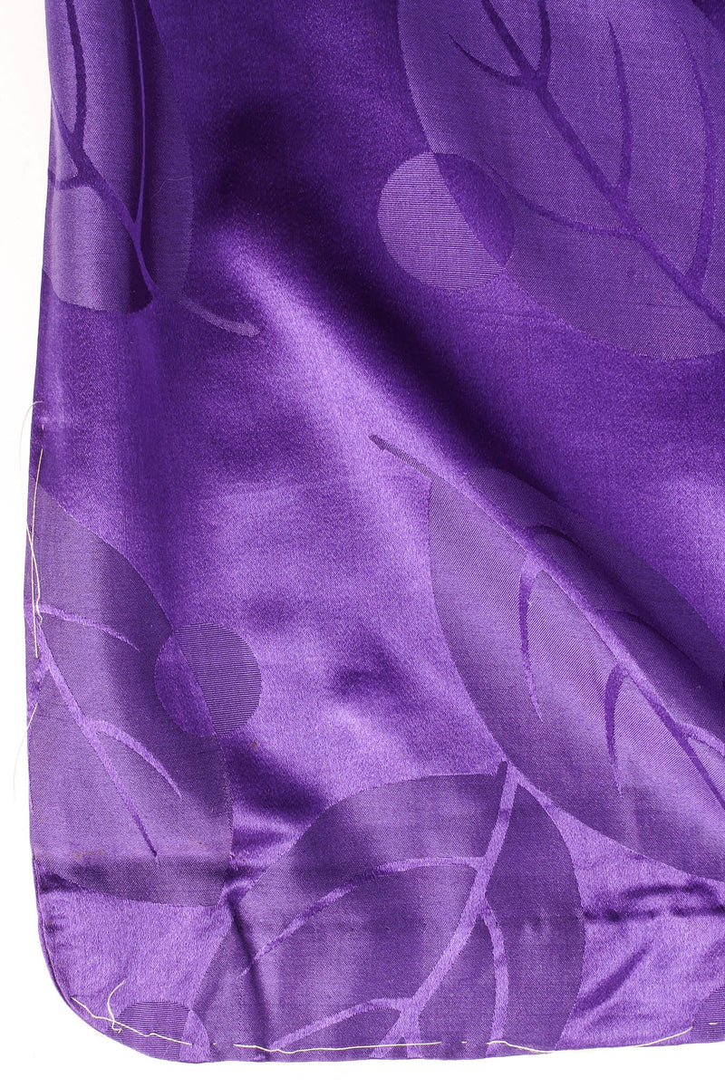 Vintage Majestic Purple Leaf Print Silk Kimono hem @ Recess Los Angeles