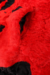 Vintage Splash Art Print Lamb Fur Coat pocket close @ Recess LA