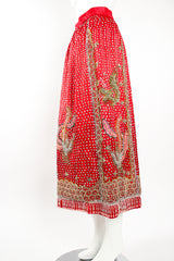 Vintage Embellished Chinese Phoenix & Dragon Skirt on Mannequin angle at Recess Los Angeles