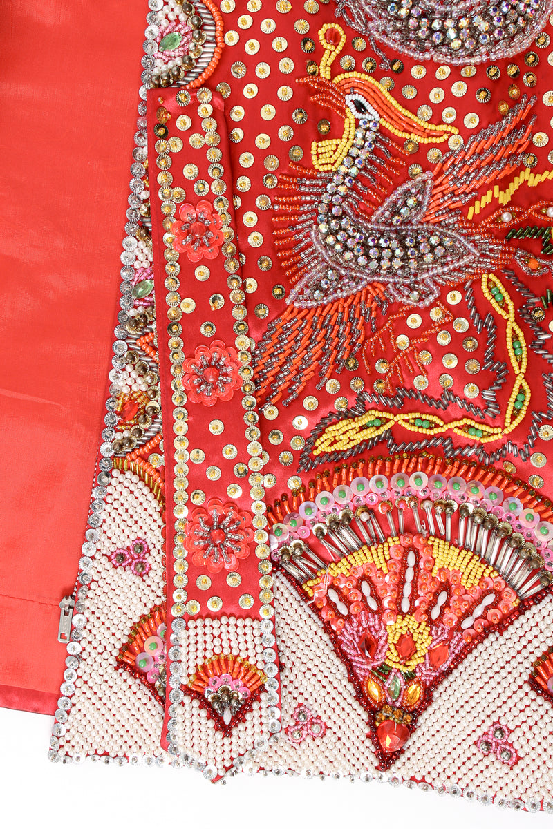 Vintage Embellished Chinese Serpent & Phoenix Jacket tie at Recess Los Angeles