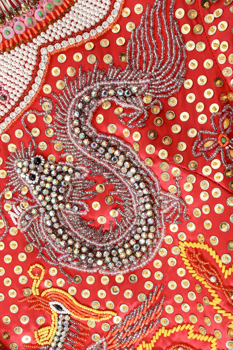 Vintage Embellished Chinese Serpent & Phoenix Jacket detail at Recess Los Angeles