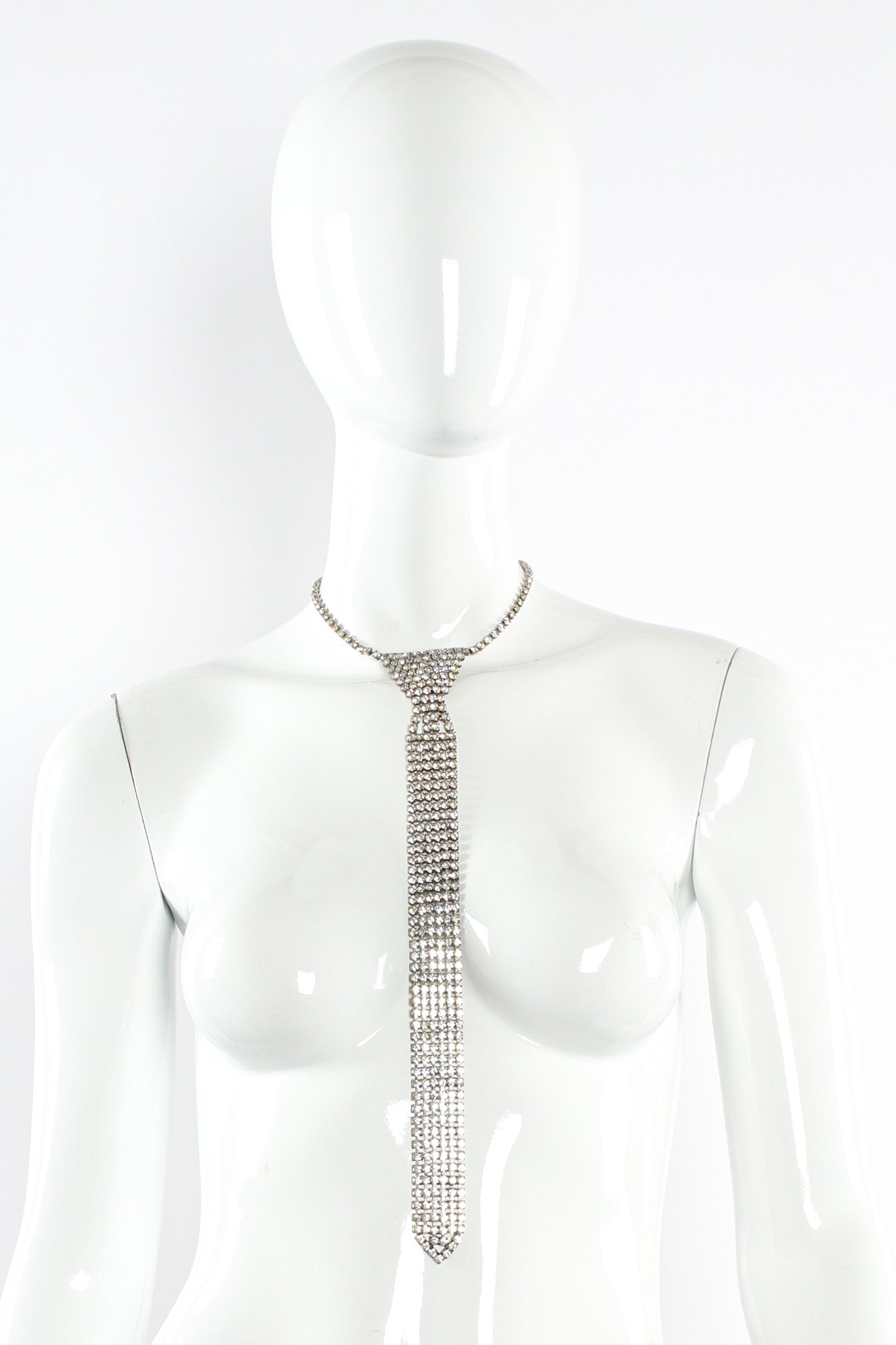Vintage Rhinestone Tie Necklace on mannequin @ Recess Los Angeles