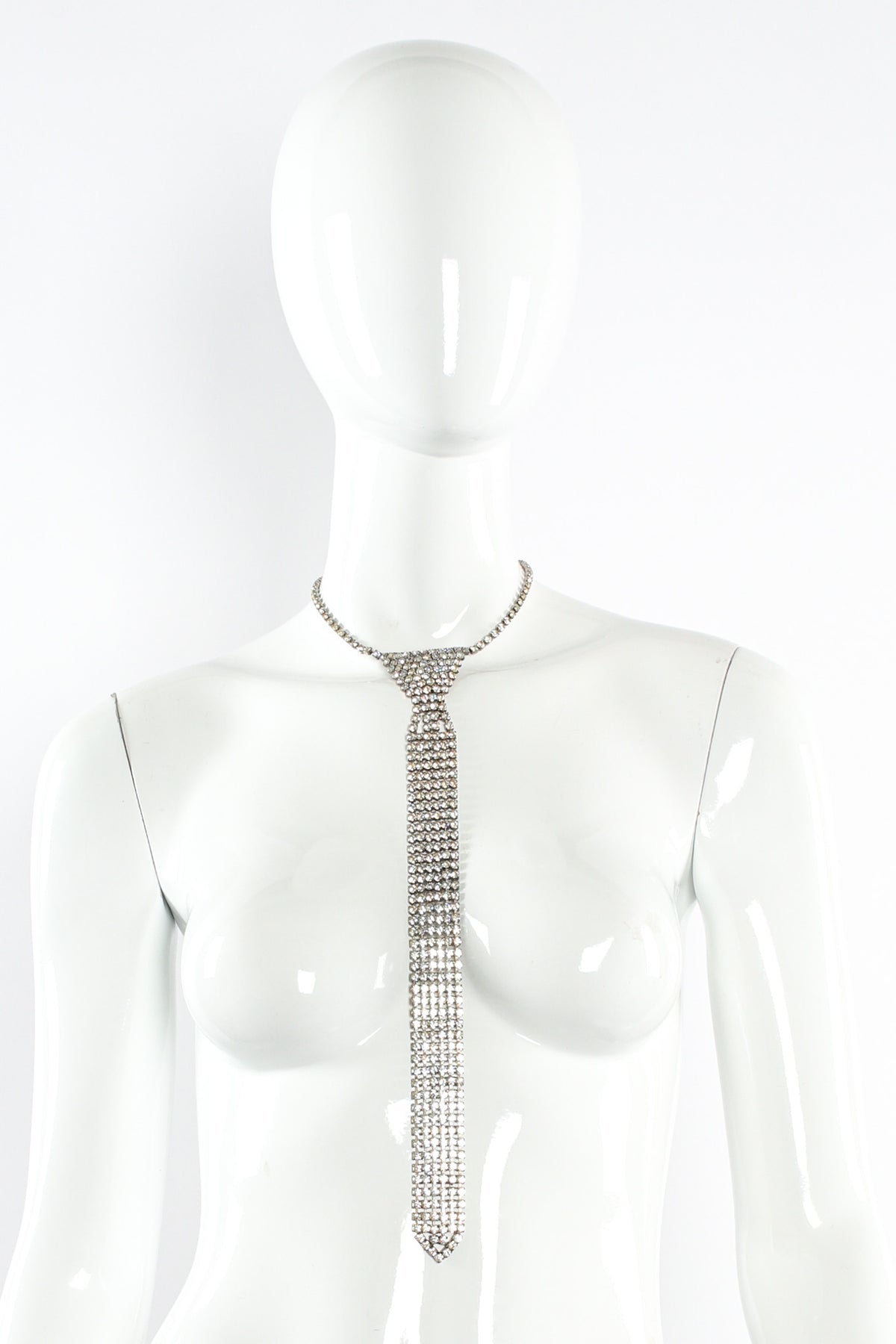 Vintage Rhinestone Tie Necklace – Recess
