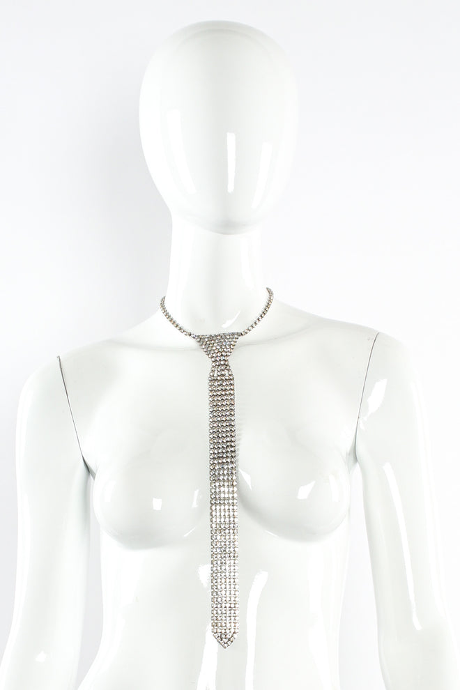 Vintage Rhinestone Tie Necklace on mannequin @ Recess Los Angeles