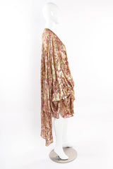 Vintage Lamé Foliage Duster Robe mannequin side  @ Recess LA