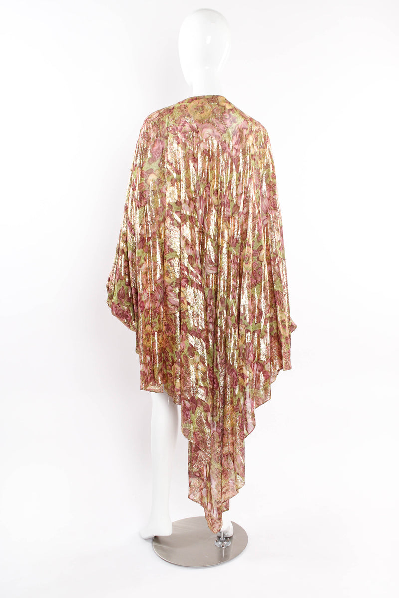 Vintage Lamé Foliage Duster Robe mannequin back  @ Recess LA