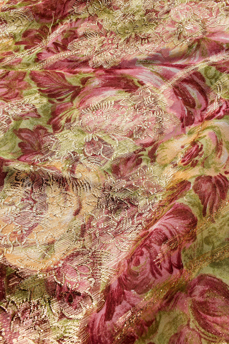 Vintage Lamé Foliage Duster Robe print/gold thread detail  @ Recess LA