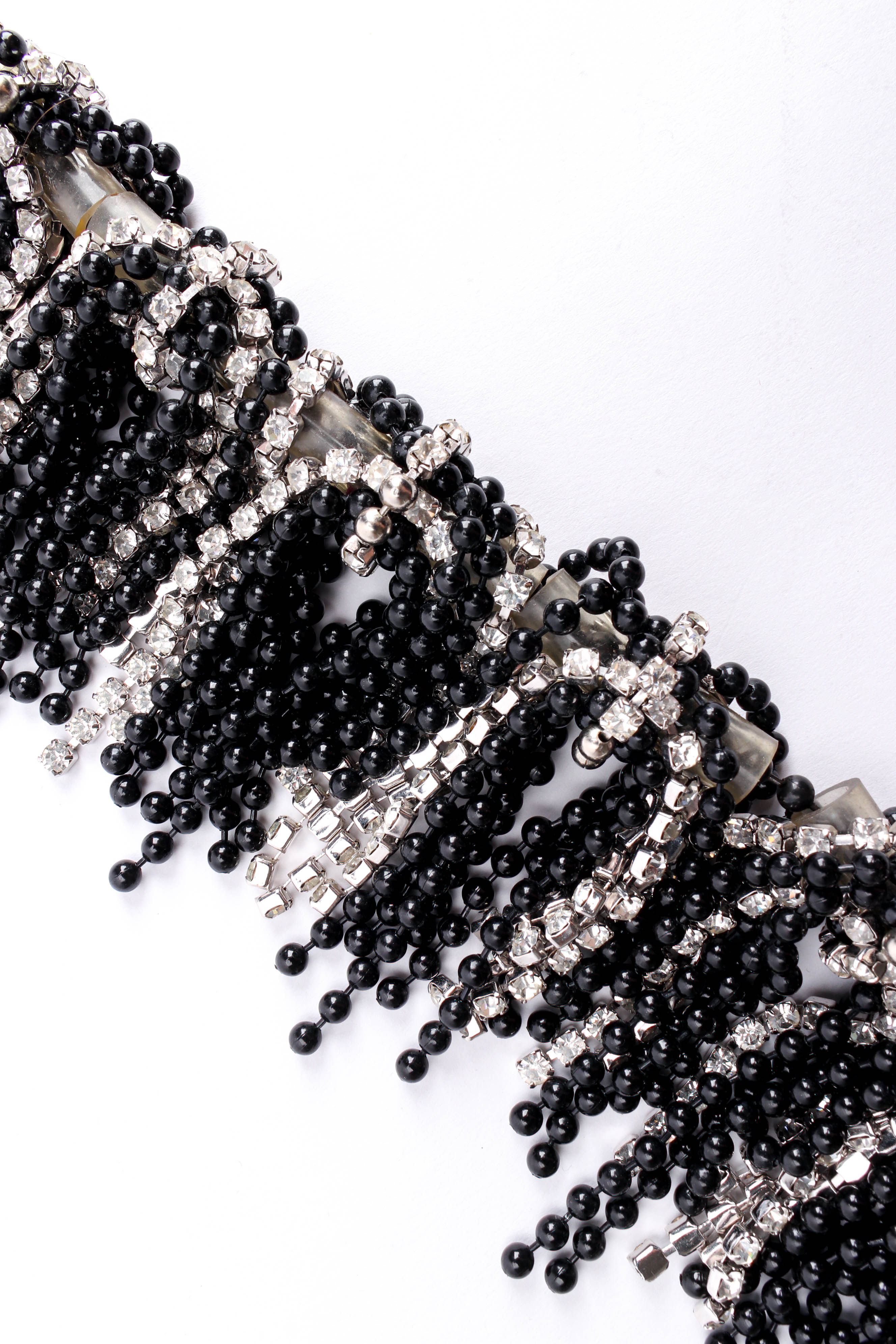 Vintage Rhinestone Drape Tube Choker stones/bead close @ Recess Los Angeles