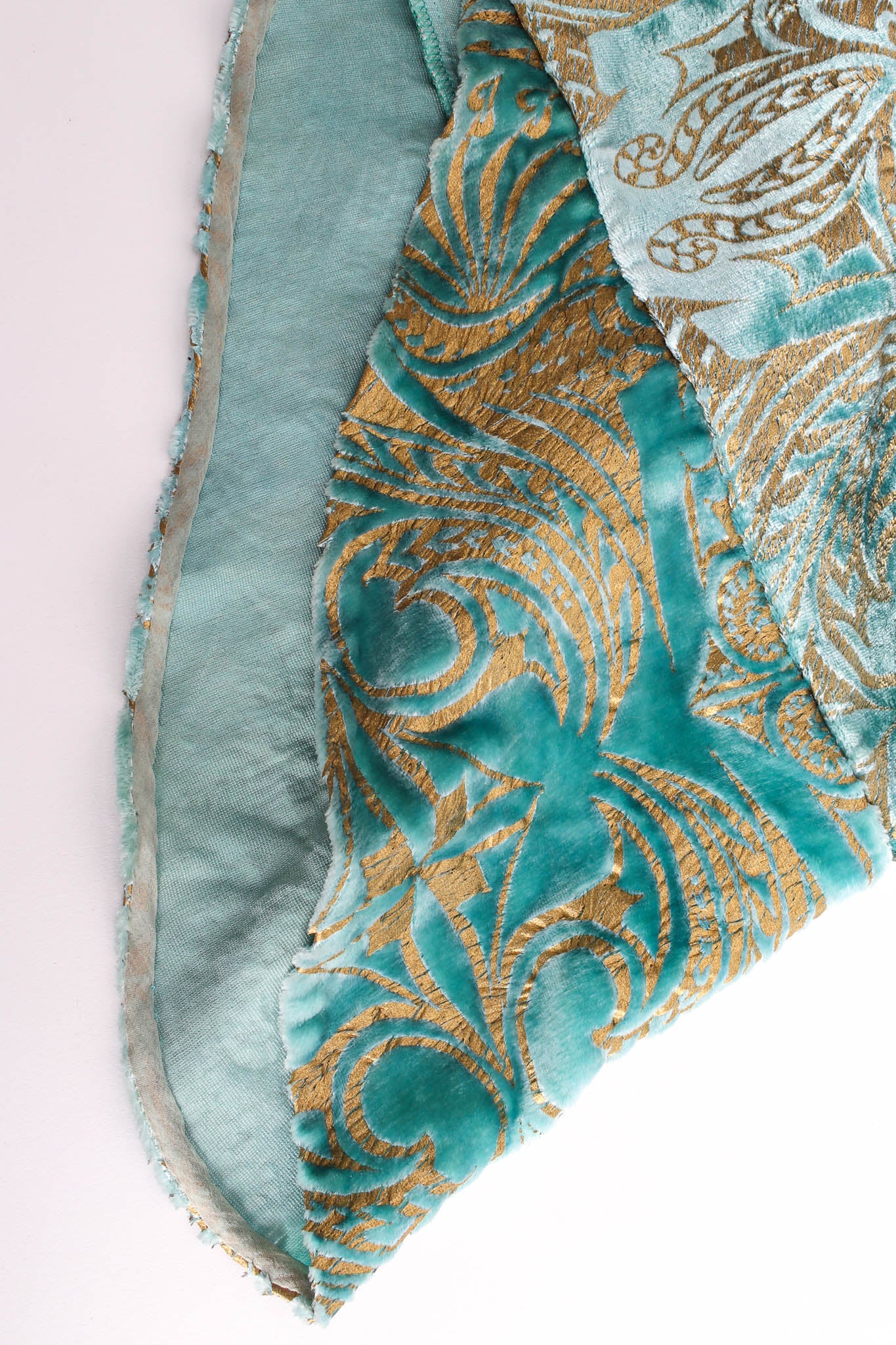 Vintage Silk Velvet Pleated Drape Dress hem/liner @ Recess Los Angeles
