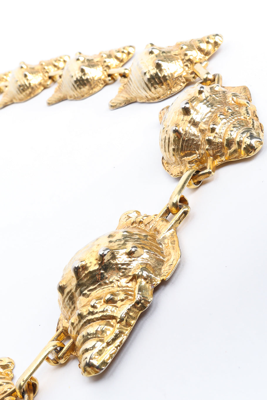 Gold metal conch shell close up backside shells @recessla