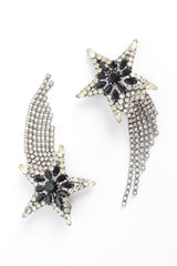 Vintage Shooting Star Chandelier Rhinestone Earrings front @ Recess LA