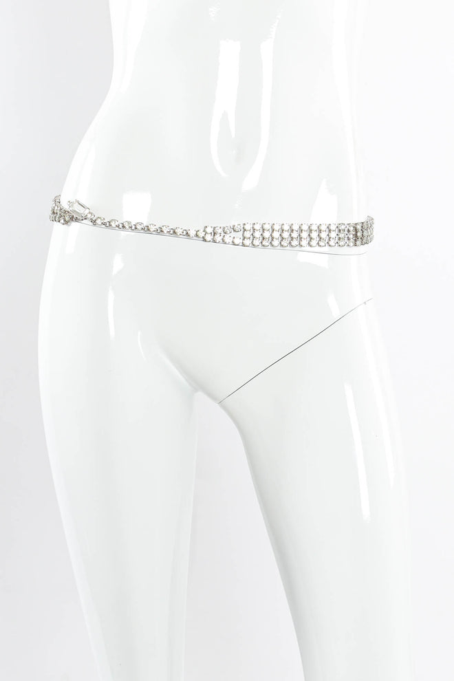 Vintage Round Rhinestone Metal Belt on mannequin @ Recess Los Angeles