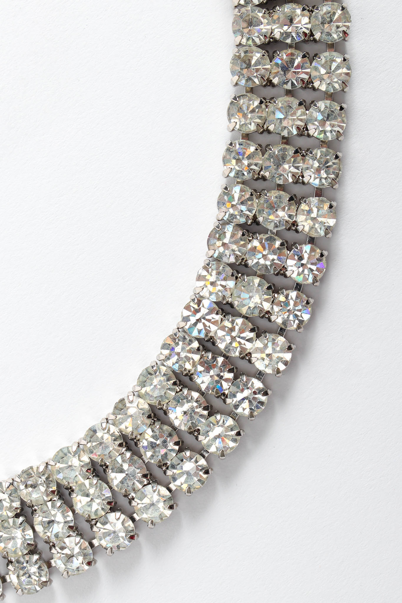 Vintage Round Rhinestone Metal Belt stone close @ Recess Los Angeles