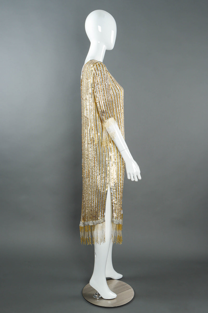 Vintage Sequins & Shine Flapper Dress on mannequin side @ Recess LA