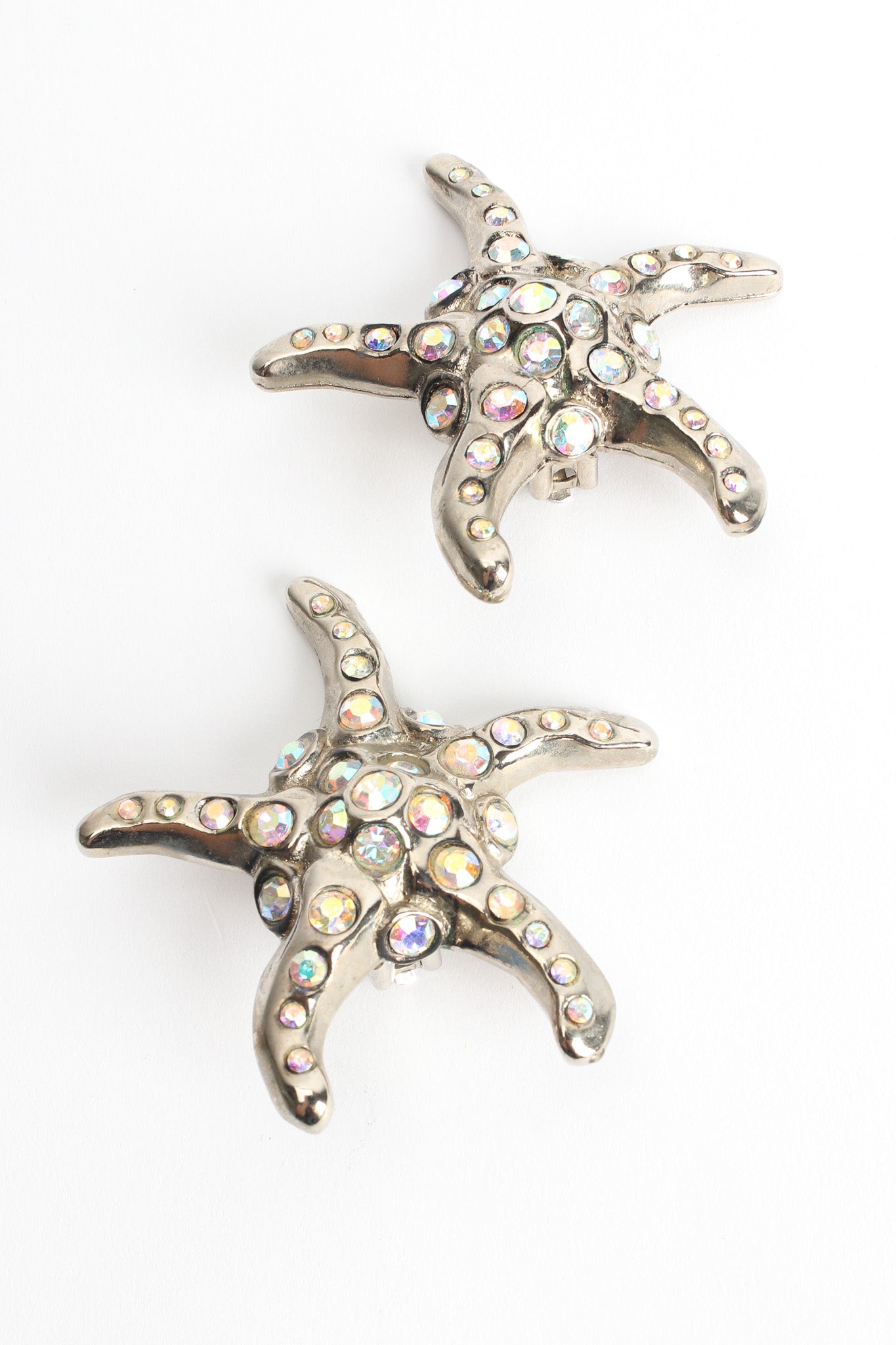 Vintage Iridescent Rhinestone Starfish Earrings rhinestone close @ Recess Los Angeles