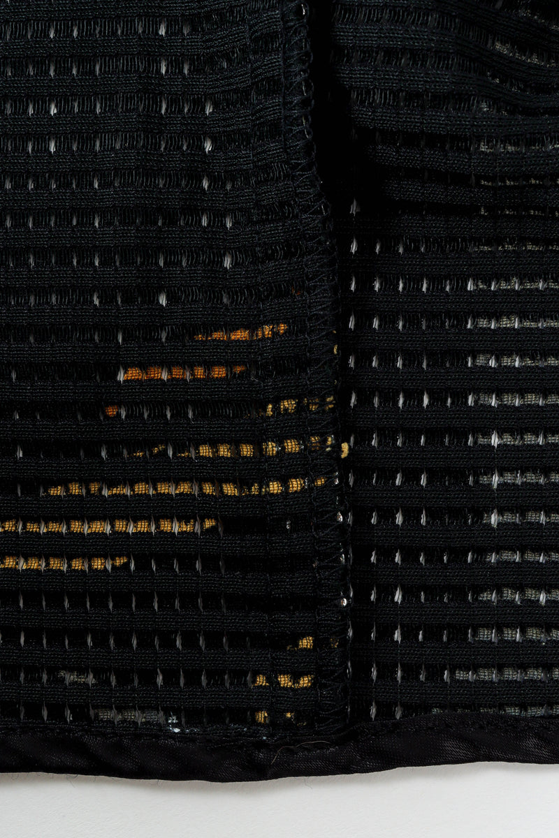 Vintage Metallic Swirl Shift Dress inverse fabric/mesh knit detail @ Recess Los Angeles