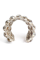 Vintage Smoke Cage Rhinestone Cuff hollow open @ Recess Los Angeles