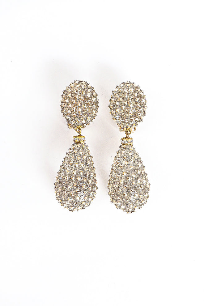 Vintage Crystal Smoke Drop Earrings at Recess Los Angeles