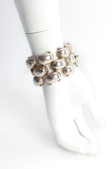 Vintage Pillow Ladder Sterling SIlver Bracelet on mannequin wrist @ Recess Los Angeles