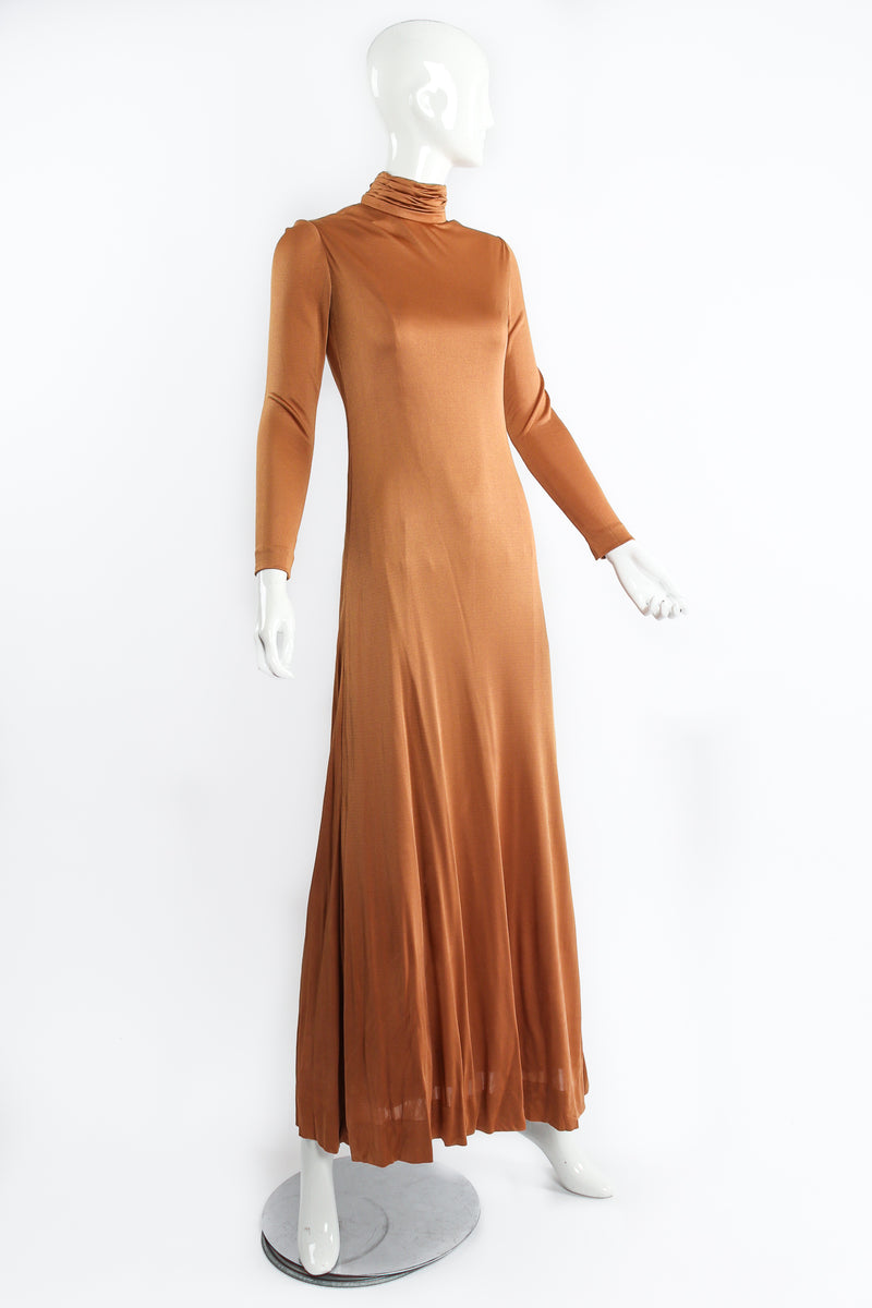 Vintage Christian Dior High Neck Silk Jersey Gown Recess Vintage Christian Dior High Neck Silk Jersey Gown Recess