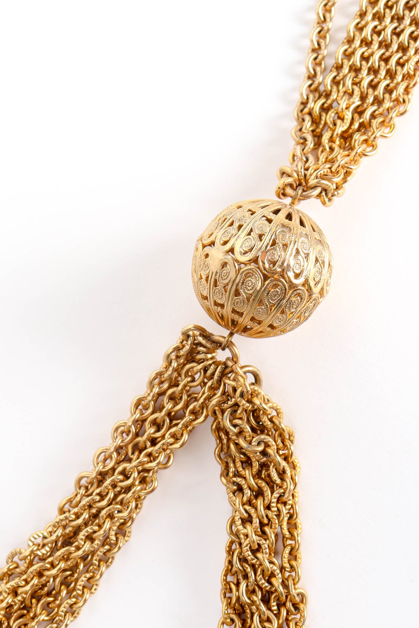 Vintage Tiered Filigree Globe Necklace globe clos @ Recess Los Angeles