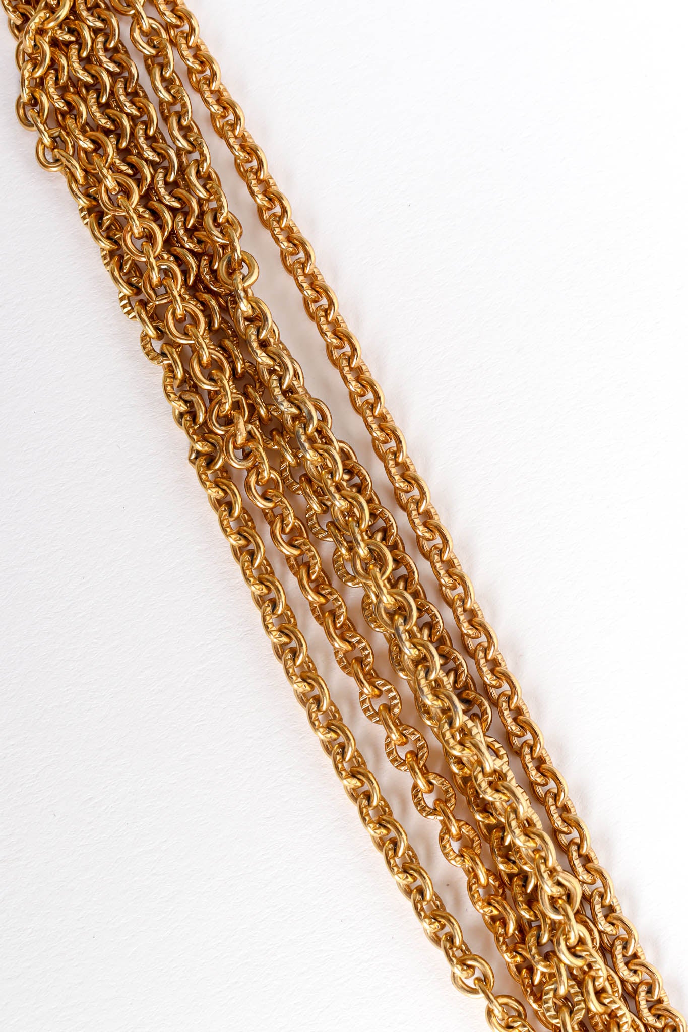 Vintage Tiered Filigree Globe Necklace bismark chains detail @ Recess Los Angeles