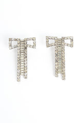 VIntage Bow Ladder Rhinestone Earrings front flat @ Recess LA