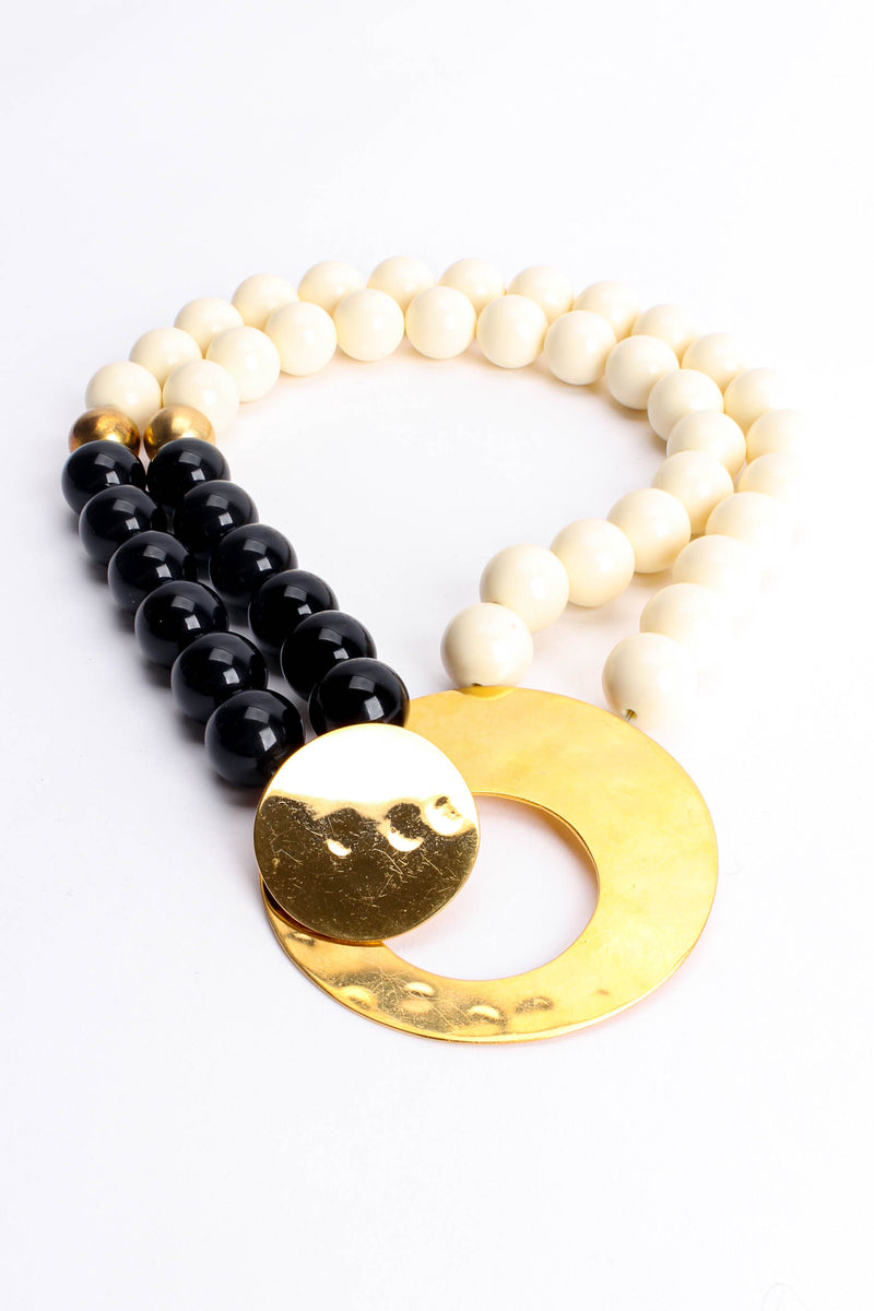 Vintage Coupling Moon Bead Necklace looped flat @ Recess Los Angeles
