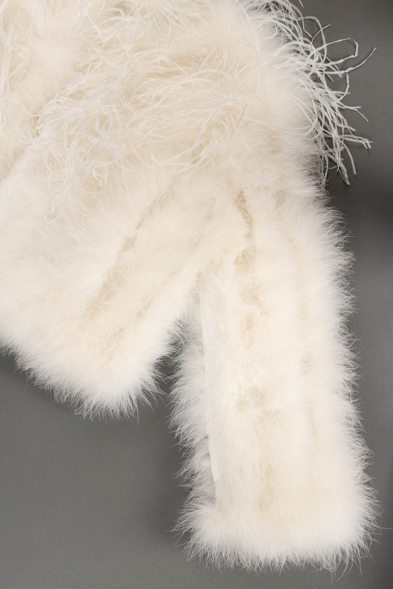 Vintage Ostrich Feather Jacket sleeve detail  @ Recess Los Angeles