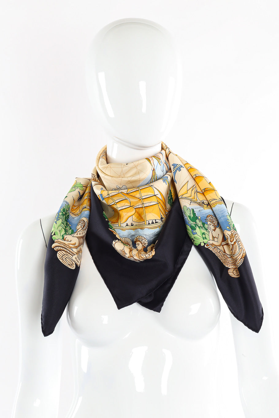 Ocean life scarf by Hermes photo on mannequin. @recessle