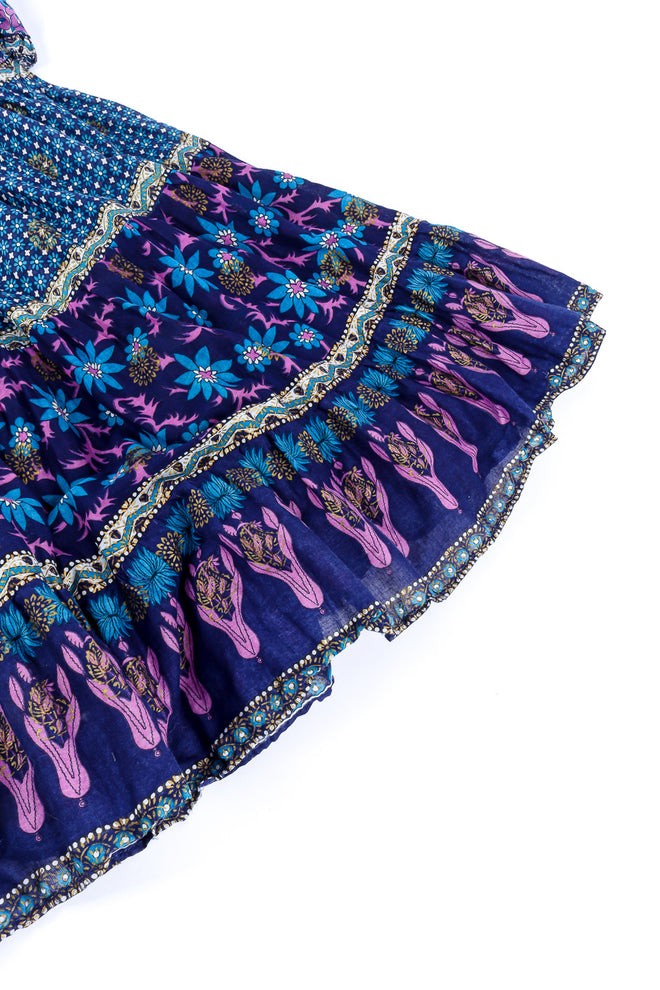 Vintage gauzy floral peasant dress flat lay hem @recessla