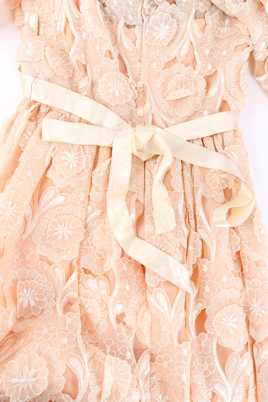 Vintage Richilene embroidered lace dress back ribbon detail @recessla
