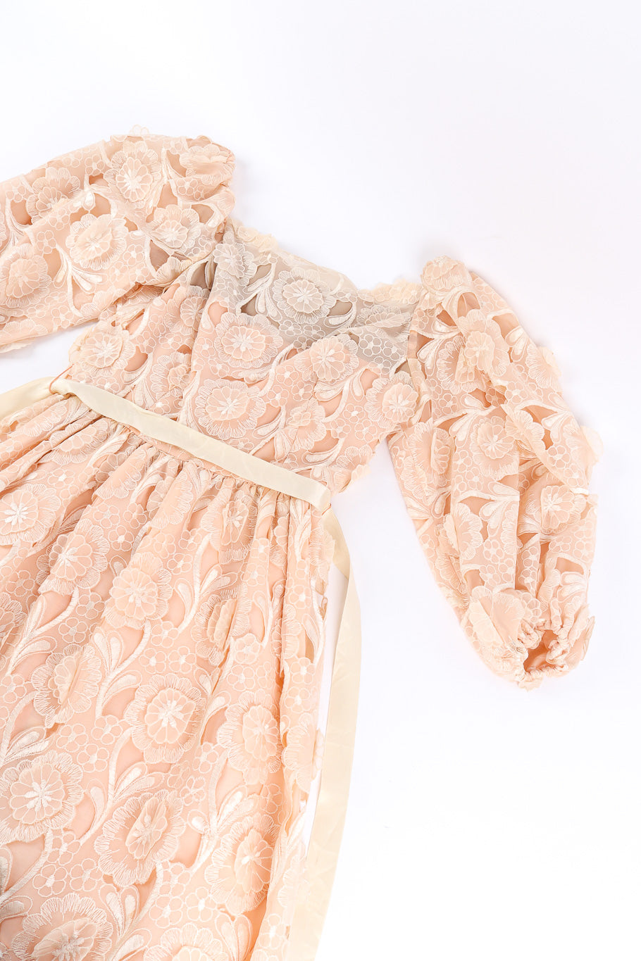 Vintage Richilene embroidered lace dress flat-lay @recessla