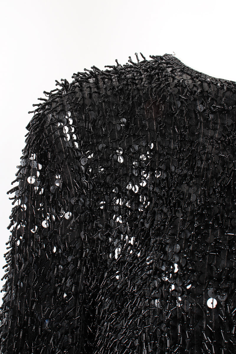 Vintage Nagpal India Nubby Spiny Beaded Sequin Jacket on Mannequin detail at Recess LA