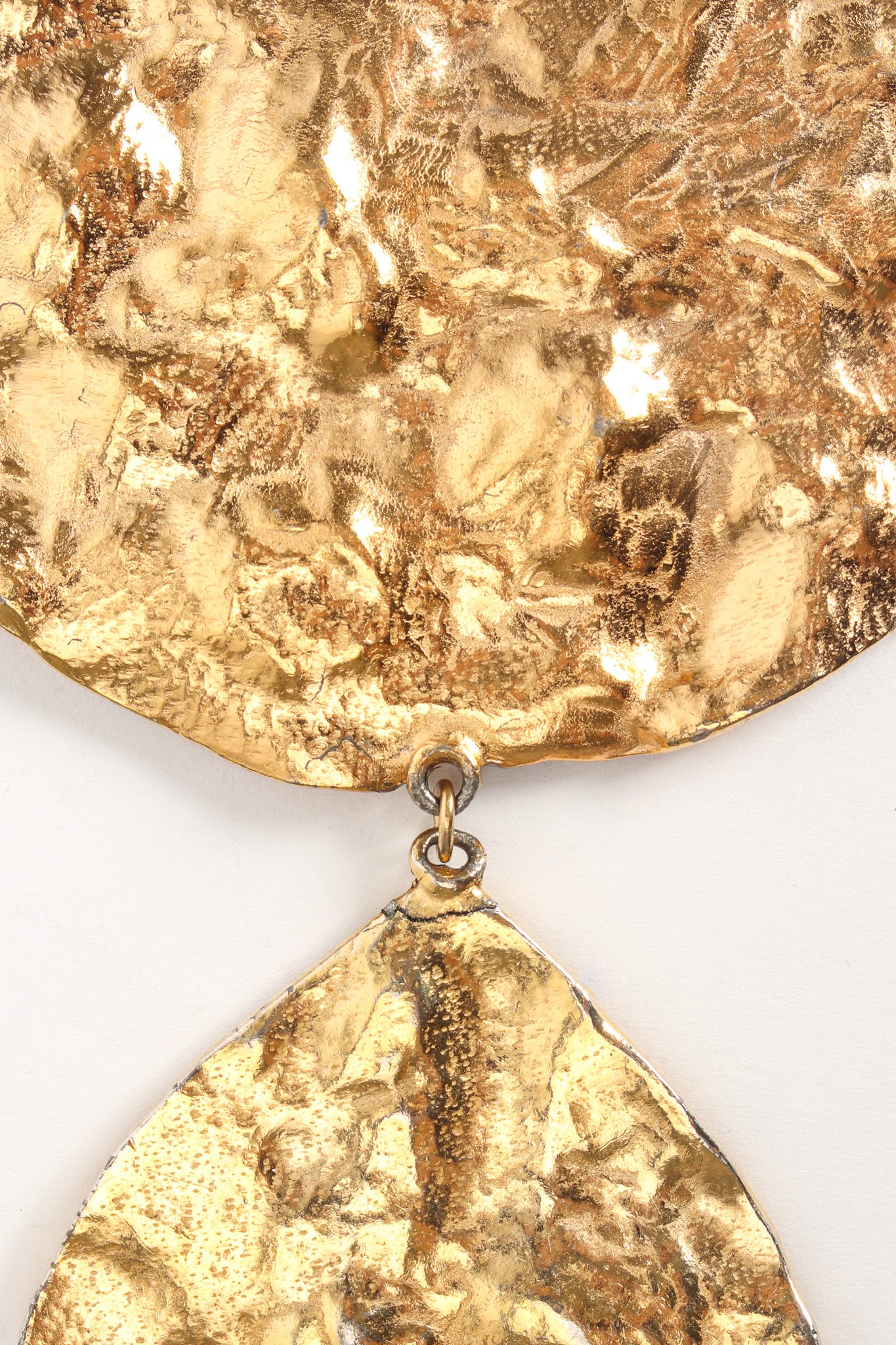 Vintage Napier Brutalist Double Pendant Necklace II link connector tarnish @ Recess Los Angeles