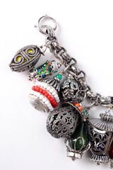 Vintage Napier Filigree Lantern Charm Bracelet detail at Recess Los Angeles