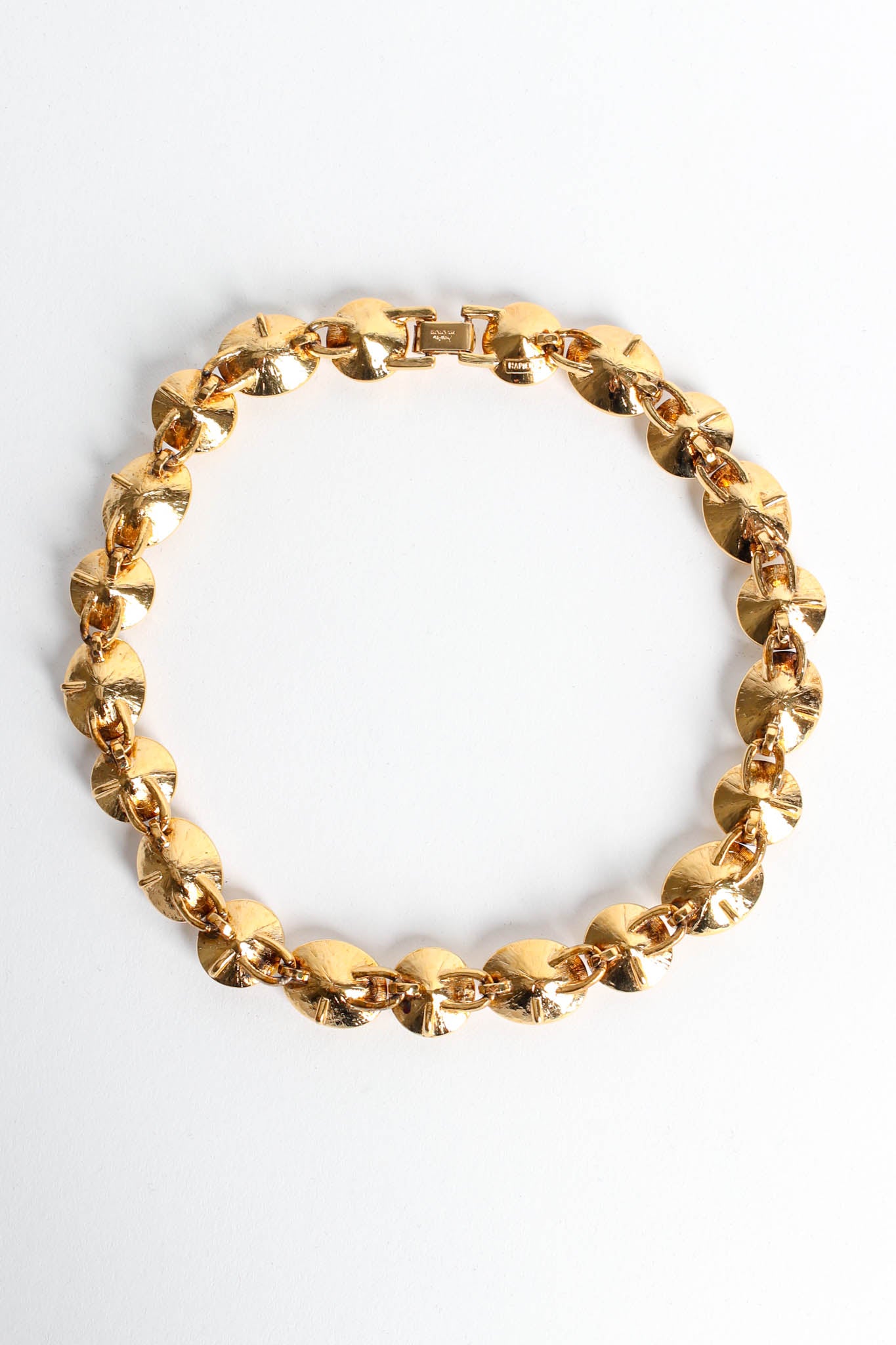 Vintage Napier Chunky Cut Crystal Collar Necklace round back @ Recess Los Angeles