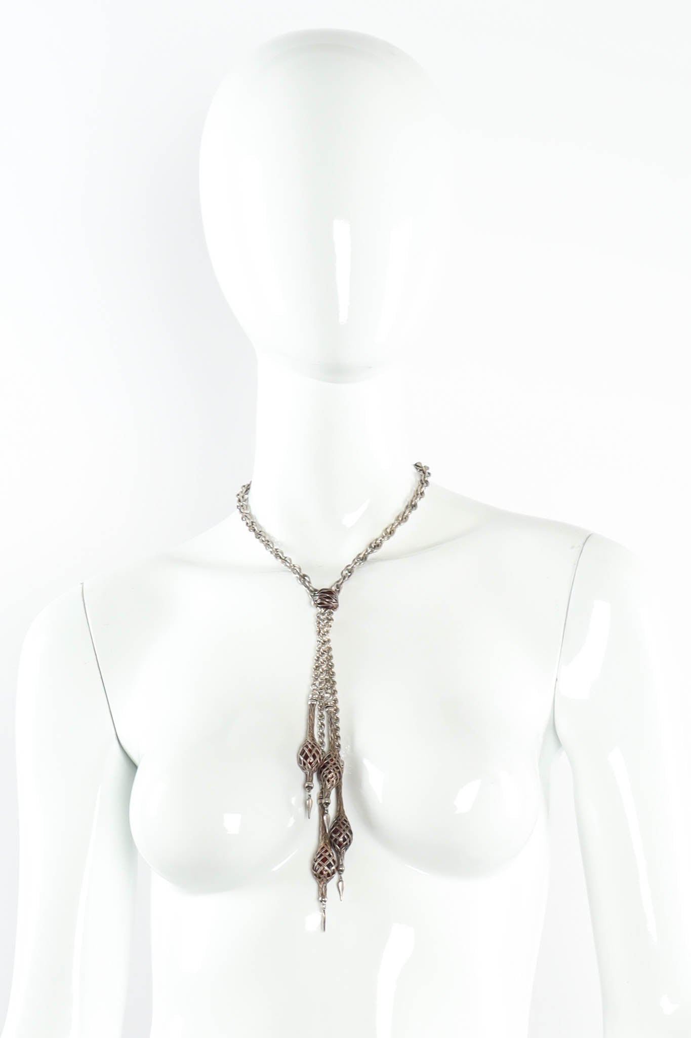 Vintage Napier Gothic Orb Chandelier Necklace on mannequin @ Recess Los Angeles