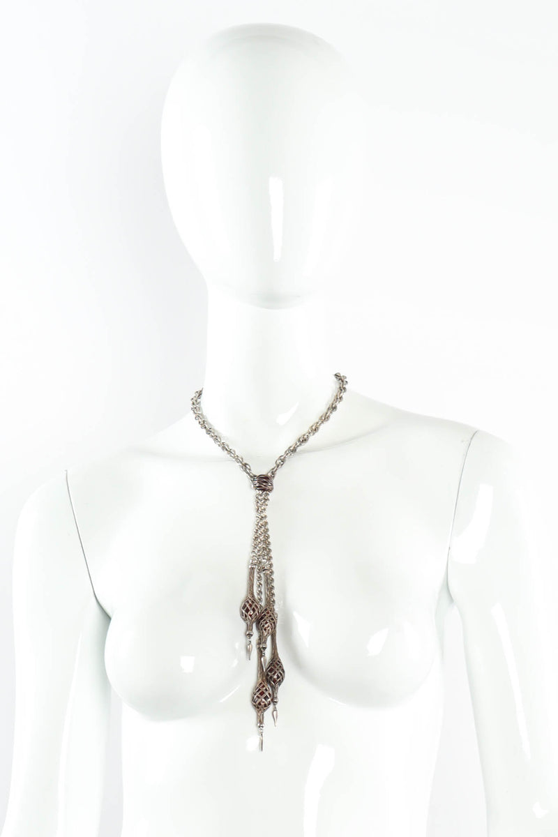 Vintage Napier Gothic Orb Chandelier Necklace on mannequin @ Recess Los Angeles