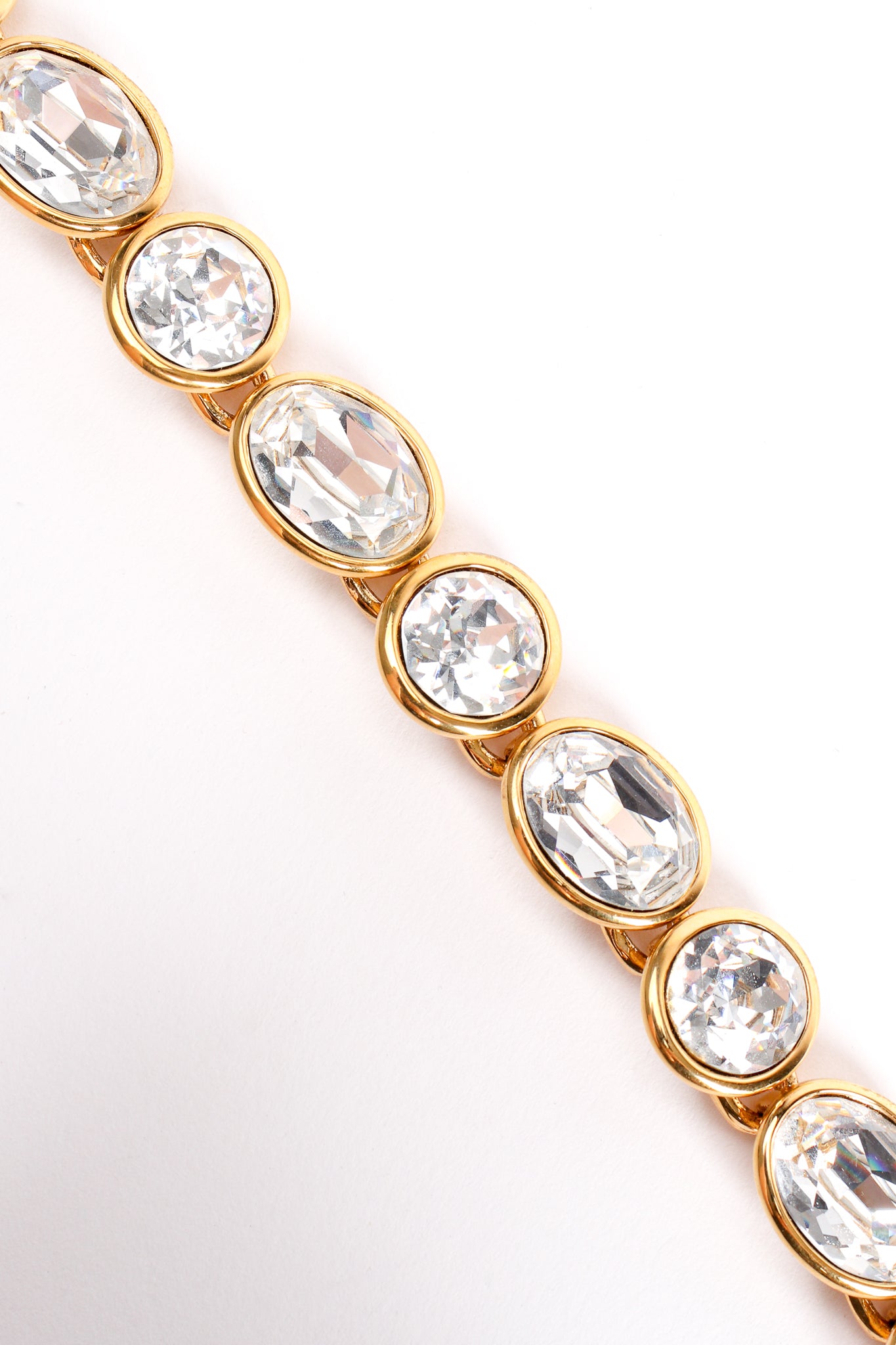 Vintage Napier Chunky Cut Crystal Collar Necklace detail at Recess Los Angeles