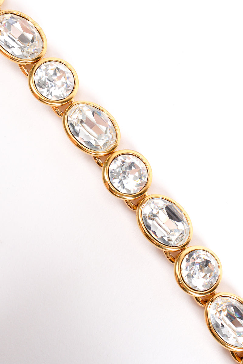 Vintage Napier Chunky Cut Crystal Collar Necklace detail at Recess Los Angeles