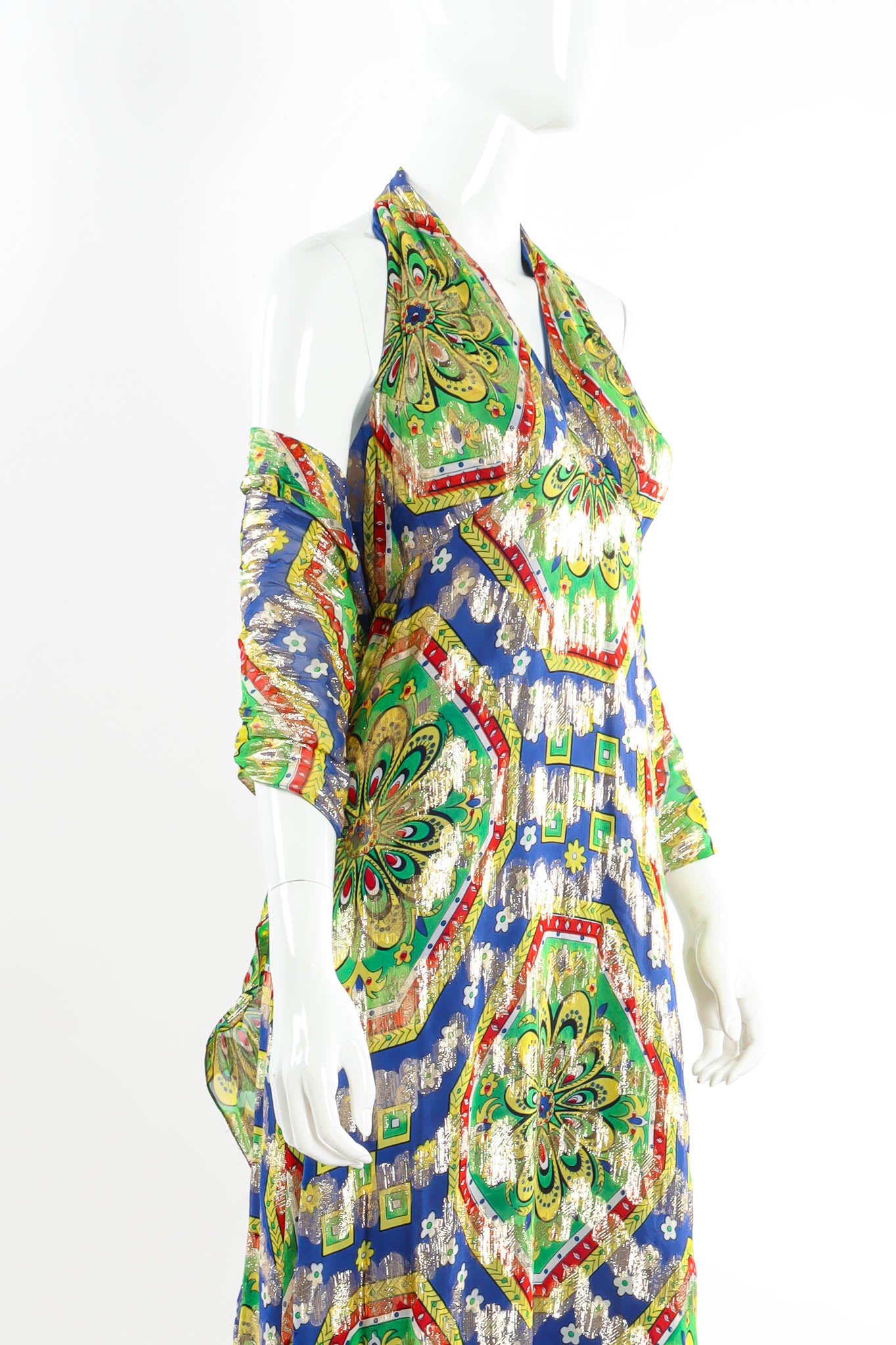 Vintage Nat Allen Floral Dress Set mannequin close up stole @ Recess Los Angeles