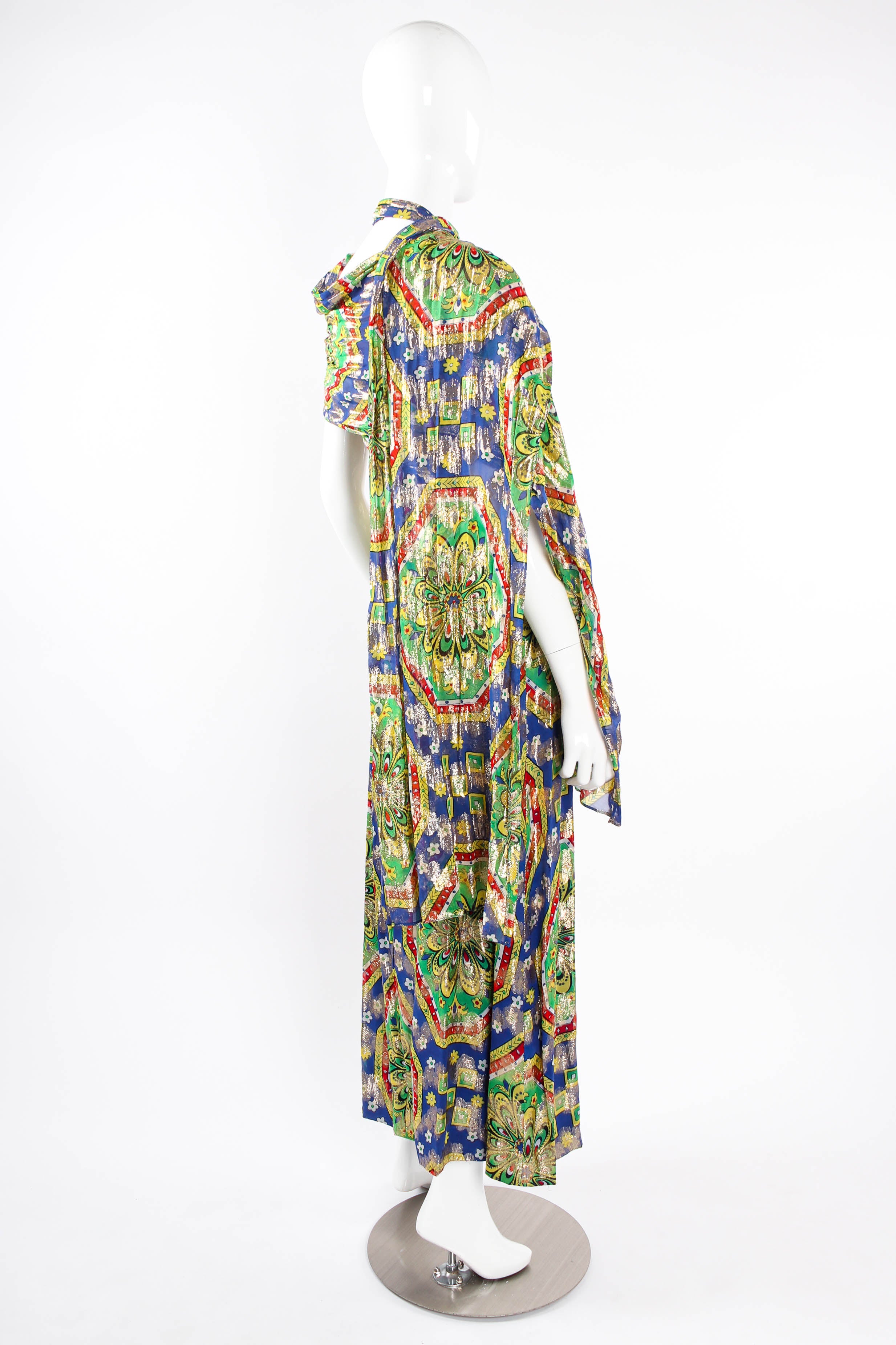 Vintage Nat Allen Floral Dress Set scarf side @ Recess Los Angeles